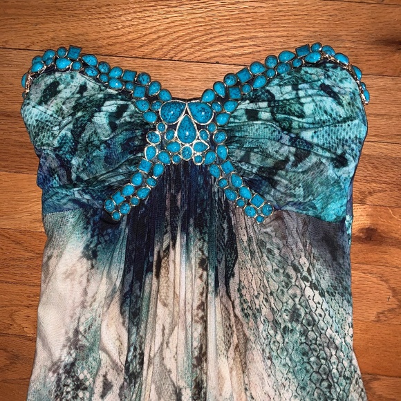 Sky Dresses & Skirts - Sky Brand Ifronesi Strapless Jeweled Maxi Dress S